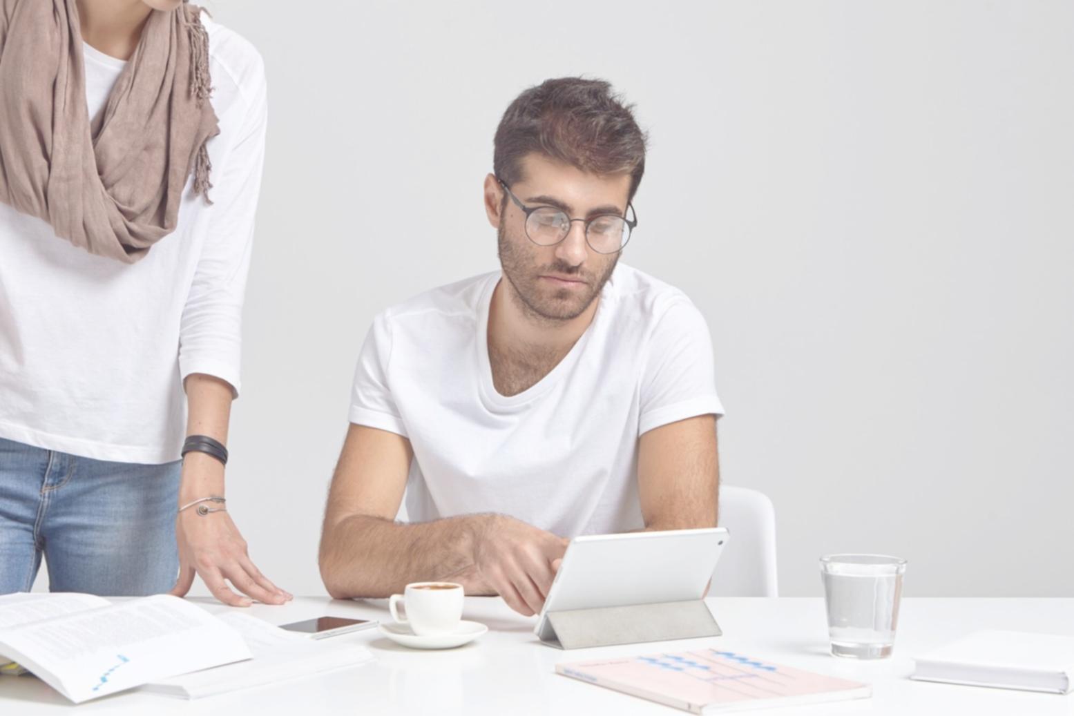 Team collaboration workspace at marquelion office